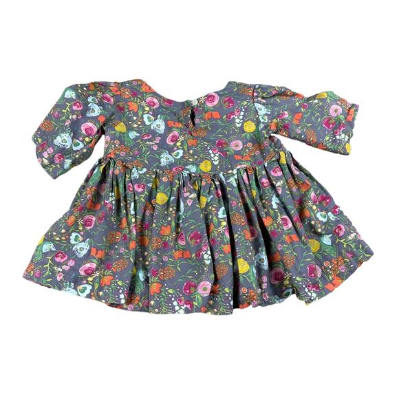 CANDY KIRBY DESIGNS Gray Colorful Floral Pattern Mini Dress Casual Size 5T - Picture 2 of 4